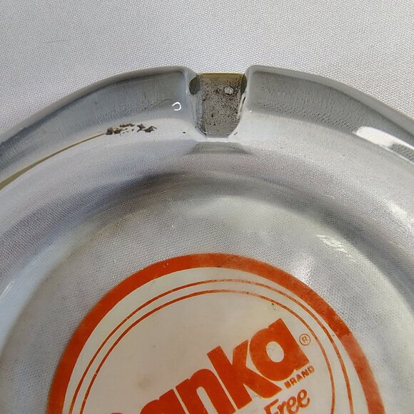 Vintage Sanka Ashtrays Glass 4 Inch Round Lot of 2 Different Advertising Labels - Picture 14 of 16